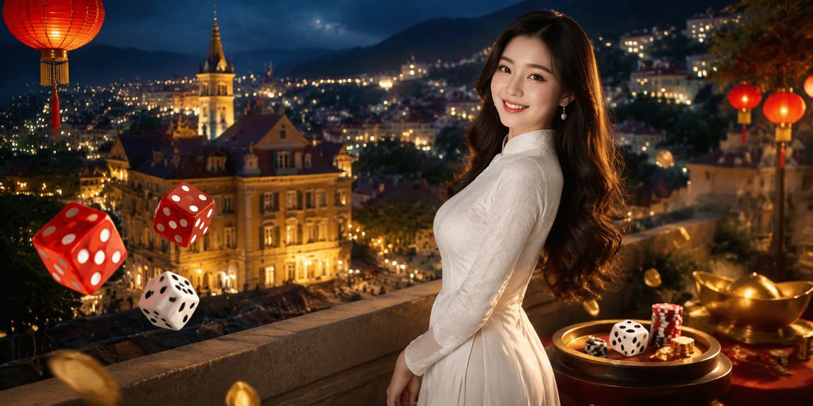 Người chơi Tài Xỉu tại Đà Lạt với trang phục áo dài truyền thống trong không khí lễ hội