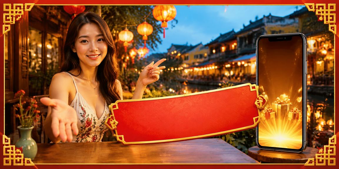 Người dùng tại Hội An theo dõi khuyến mãi casino trên điện thoại bên ly cà phê